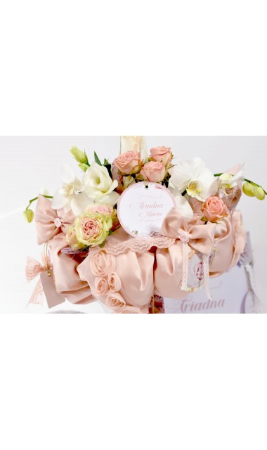 Trusou de botez regal pentru fetite tematica florala, Mica printesa 26